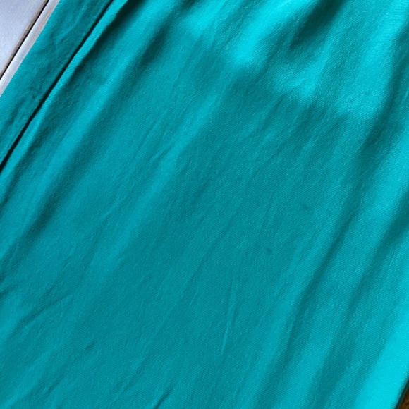 High waisted flat front wide leg Kelly emerald green dress pants - Picture 9 of 14